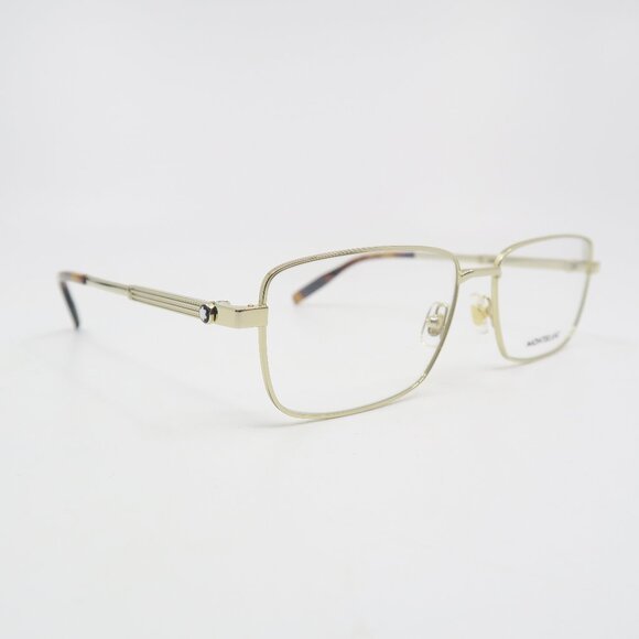 MontBlanc MB0029O 005 58mm Gold & Gold New Men's Eyeglasses Frames.